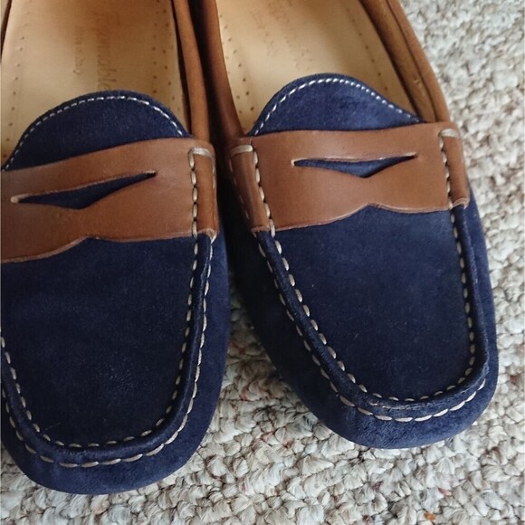 Faconnable leather moccasins in navy blue size 36.5 - Picture 7 of 15